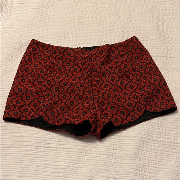 Pants - Red and Black Patterned Shorts
